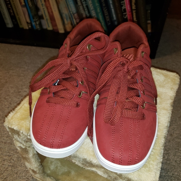 K-Swiss Mens Court Pro II Firebrick/White Fashion - Picture 3 of 7